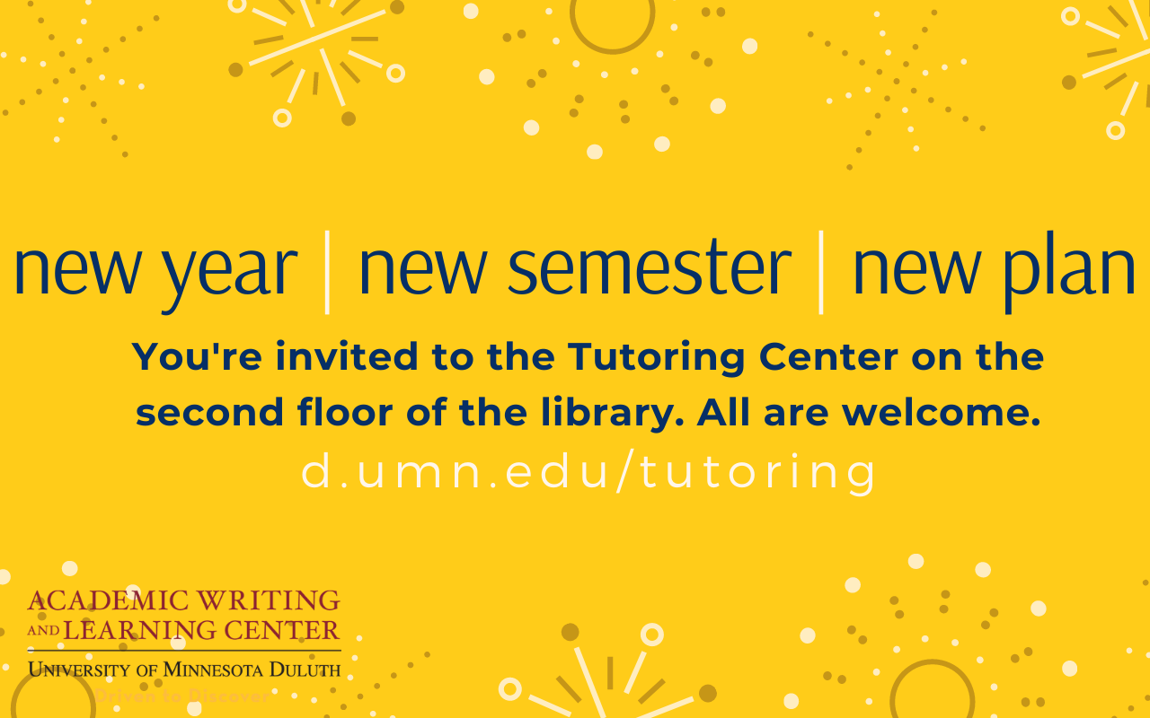 tutoring center text inviting students to the center