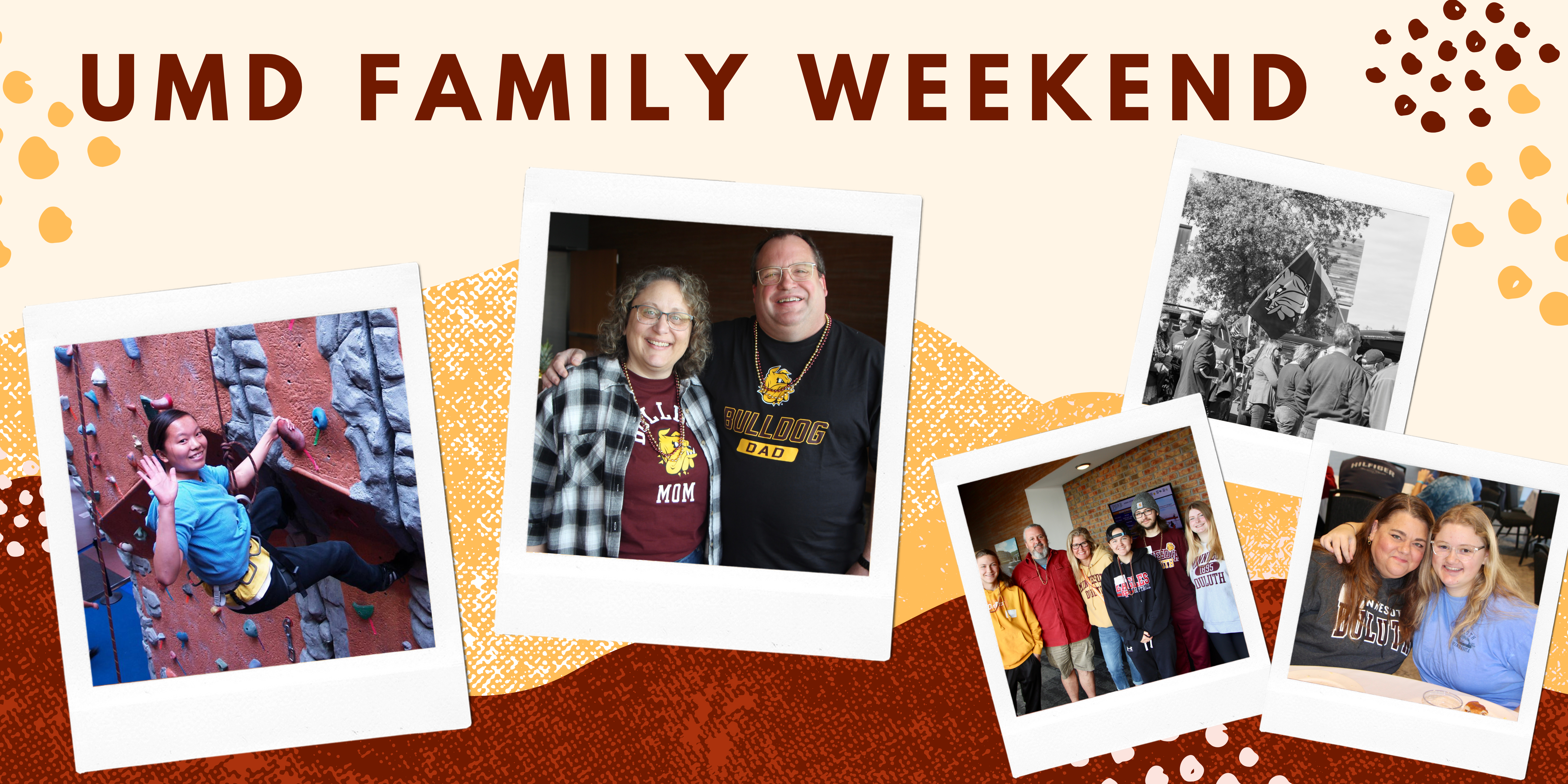 UMD Family Weekend, pictures of people and the events that happened.