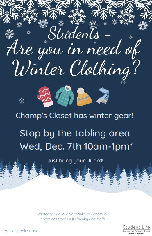 Winter clothing drive poster