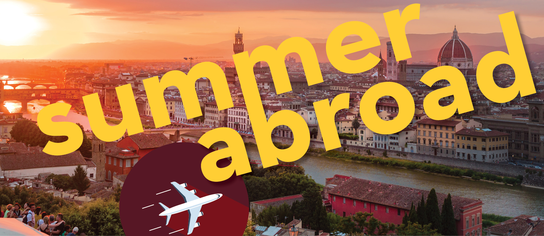 Study Abroad Graphic that says "Summer Abroad"